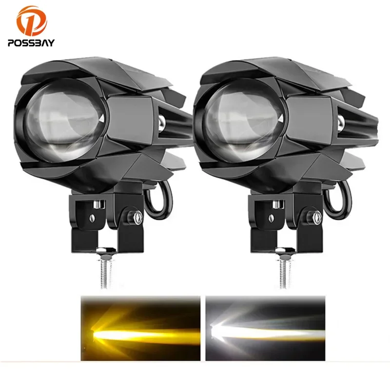 1/2Pcs 9-36V 30W Universal Motocycle Spotlight Headlight External Auxiliary Lights LED Driving Fog Lamp Accessories For ATV SUV