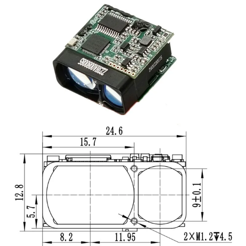 PTF-S High Sampling Rate 905nm Laser Distance Sensor 1500m Foresight UART Micro 1500 Meter Laser