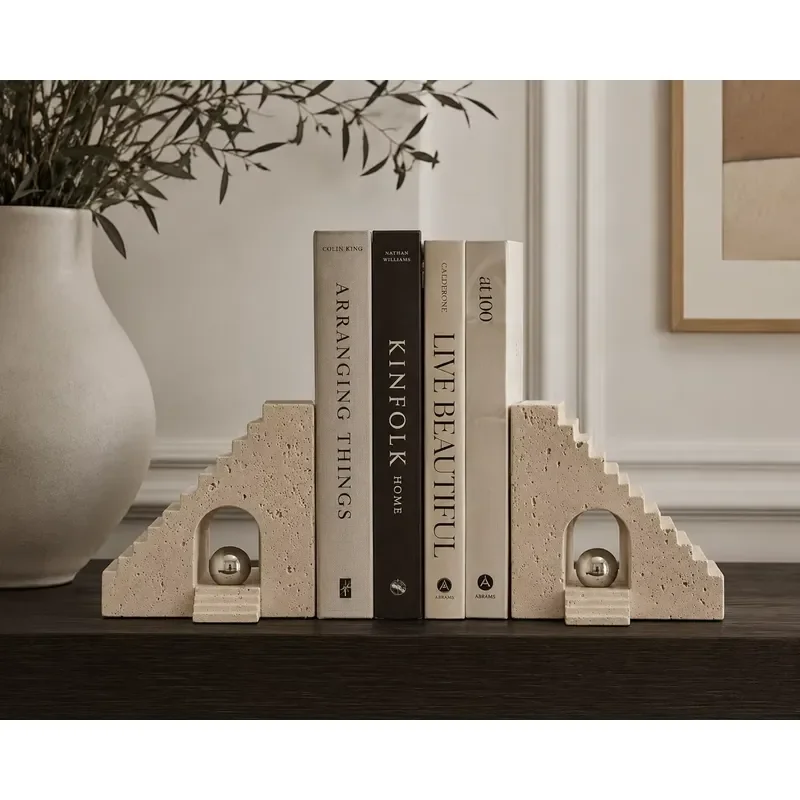 Luxury Resin Book Stand Modern Medieval Style Stepped Design Custom Screen Printing High End Desktop Ornament Zen Gift Decor