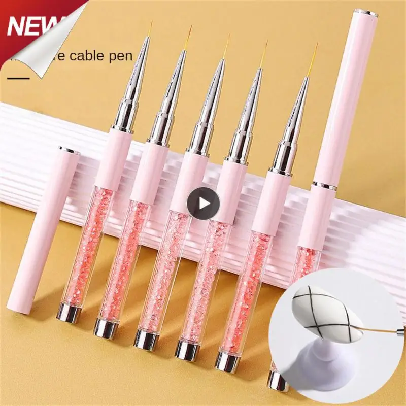 Nails Art Brush Lines Stripe Flower Painting Drawing Pen Acrylic UV Gel Extension Grids Brush 3D Design Drawing Manicure Tools