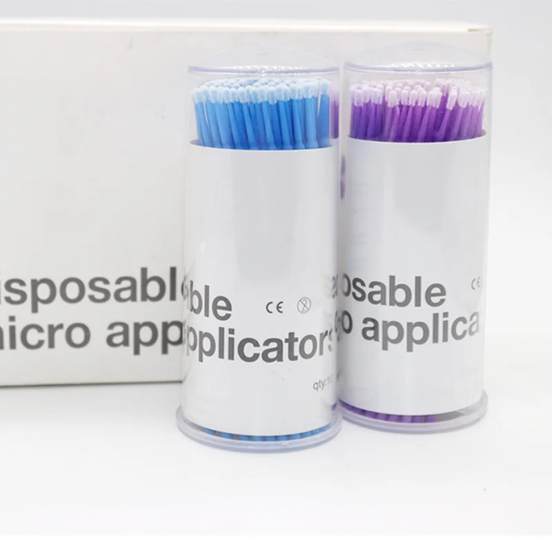 100pcs/bottle Disposable Swab Dental Micro Brush Makeup Micro Brushes for Women Applicators Clean Teeth Dental Supplies