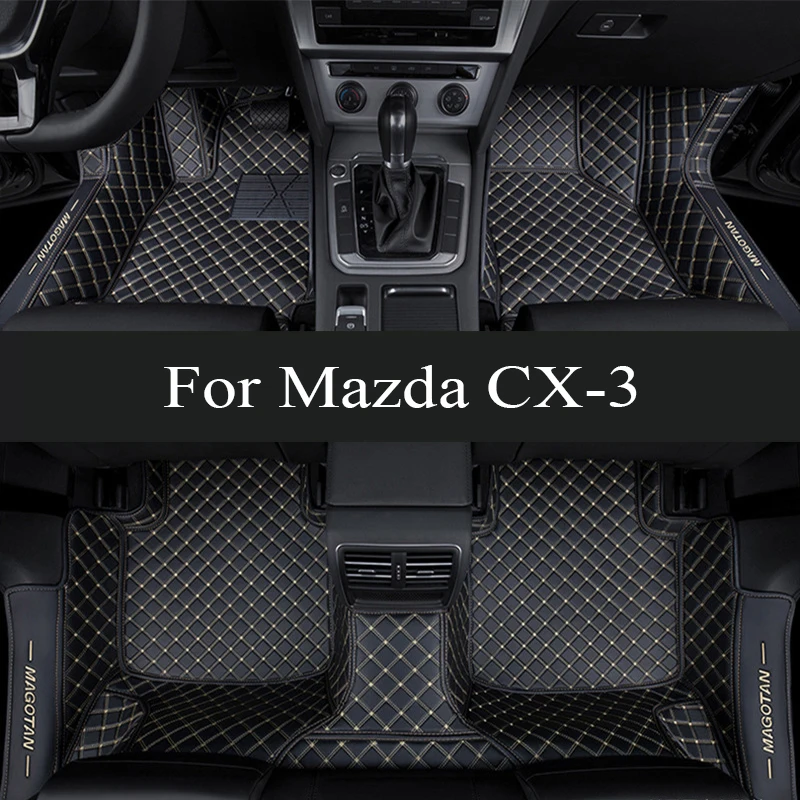 

Car Floor Mats For Mazda CX-3 CX3 DK 2016~2022 Leather Luxury Mat Protective Rug Carpet Set Auto Interior Parts Car trunk mat