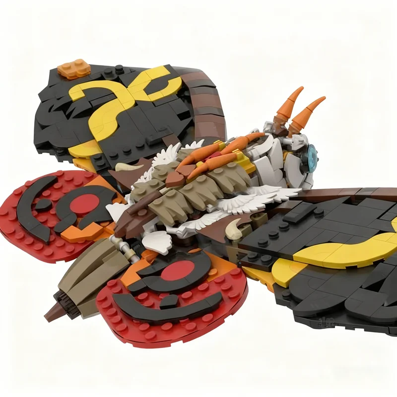 1445 قطعة MOC Mothra Queen الوحوش نموذج اللبنات ألعاب البناء الإبداعية لتقوم بها بنفسك التعليم هدية الكريسماس فكرة