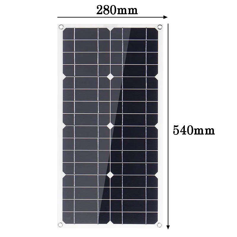 Imagem -03 - Banco de Energia Flexível do Painel Solar Kit de Célula Solar 18v Placa Solar para Carregador de Bateria Rápido Solar Camping rv Car