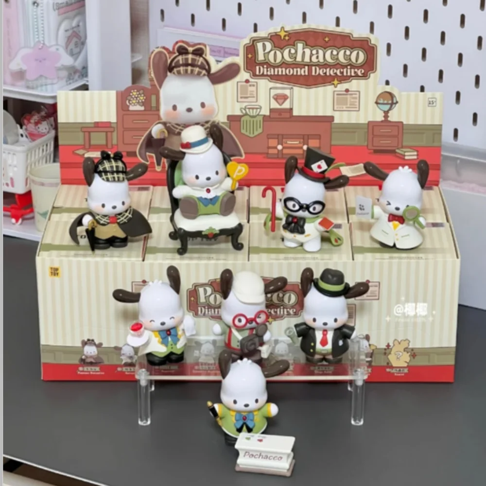 

Genuine TOPTOY Pochacco Diamond Detective Blind Box Toys Collectible Desktop Figure Cute Decoration Pochacco Birthday Gift