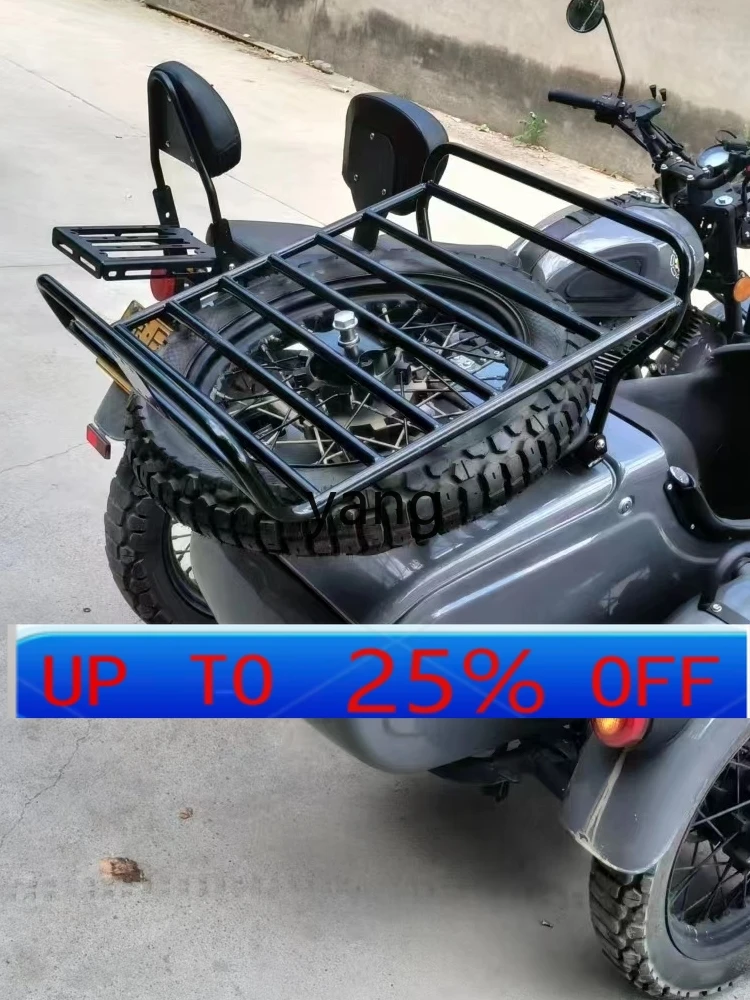 Portaequipajes CX XY500, portaequipajes para neumáticos de repuesto agrandado y ensanchado para motocicleta de tres ruedas con borde de viento libre