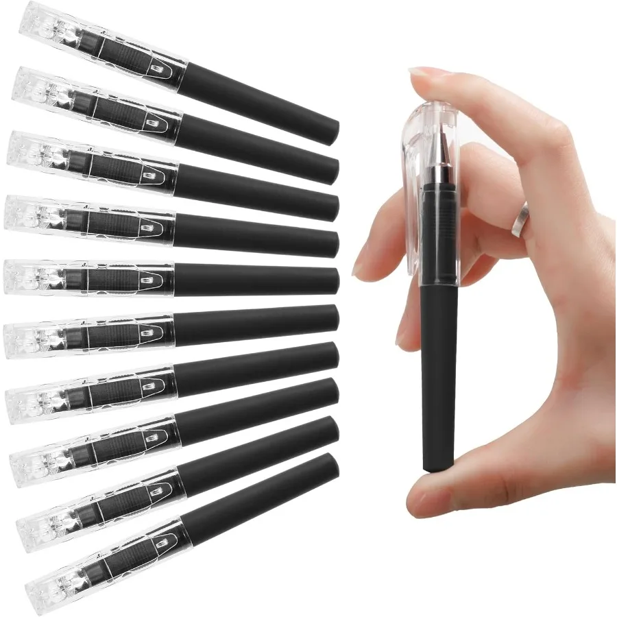 

Мини-гелевые ручки, 10 шт., 0,5 мм, карманная ручка с черными чернилами, 4,16 дюйма, короткая маленькая ручка, объемная, гладкая, быстросохнущая, милые ручки для карманных джоймов