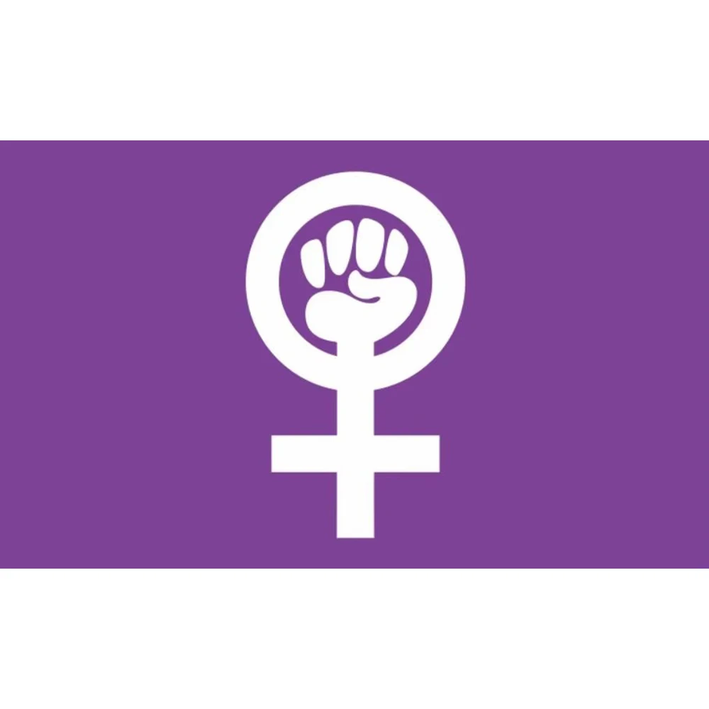 CUSTOM Feminism Flag With Purple Feminism Banner 90x150cm Activity Hobby Festival Business History PARTY HOME DECORATION