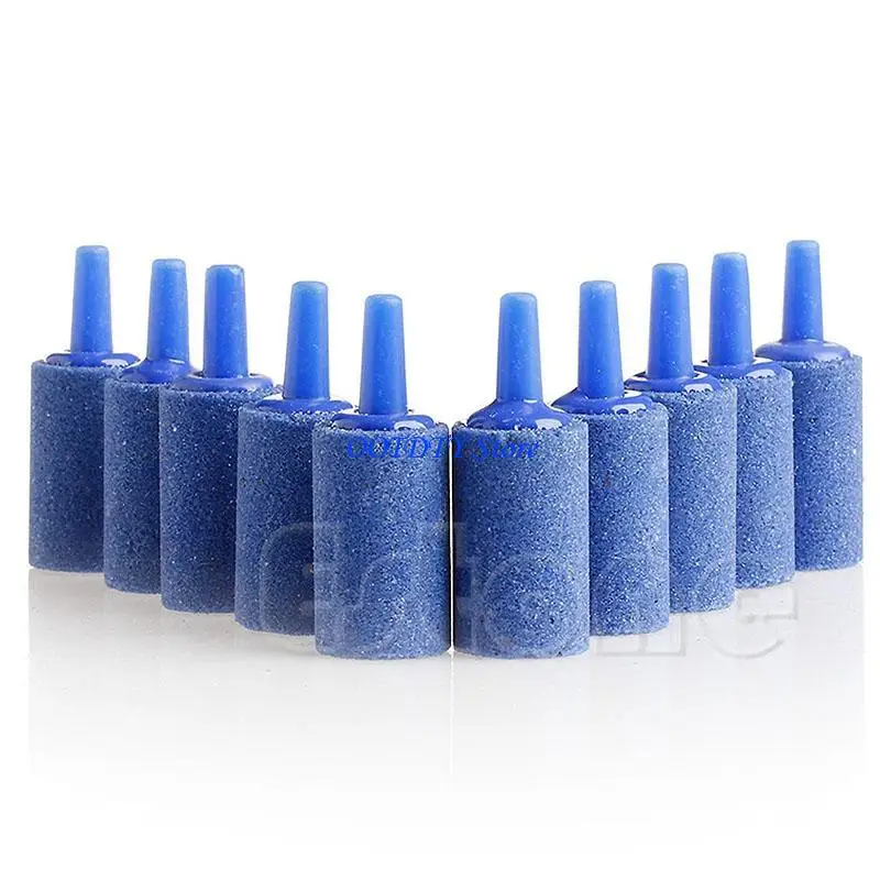 367A 10 Pieces Air Stone Bubble Cylinder Diffuser for Aquarium Fish for Tank Hydropon