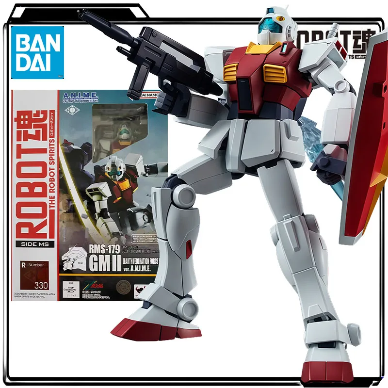 Bandai Echt ROBOT Anime Figuur RMS-179 (RGM-79R) Gundam II 130mm Action Figure Speelgoed voor Jongens Kids Gift Collectible Model
