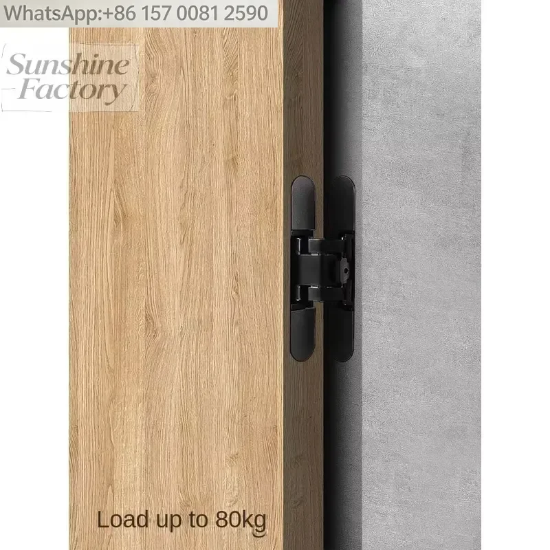 Ahandle Zinc-Alloy Invisible Door Hinge Hydraulic Buffer Automatic Door Closing Two-Dimensional Adjustable Damping Hidden