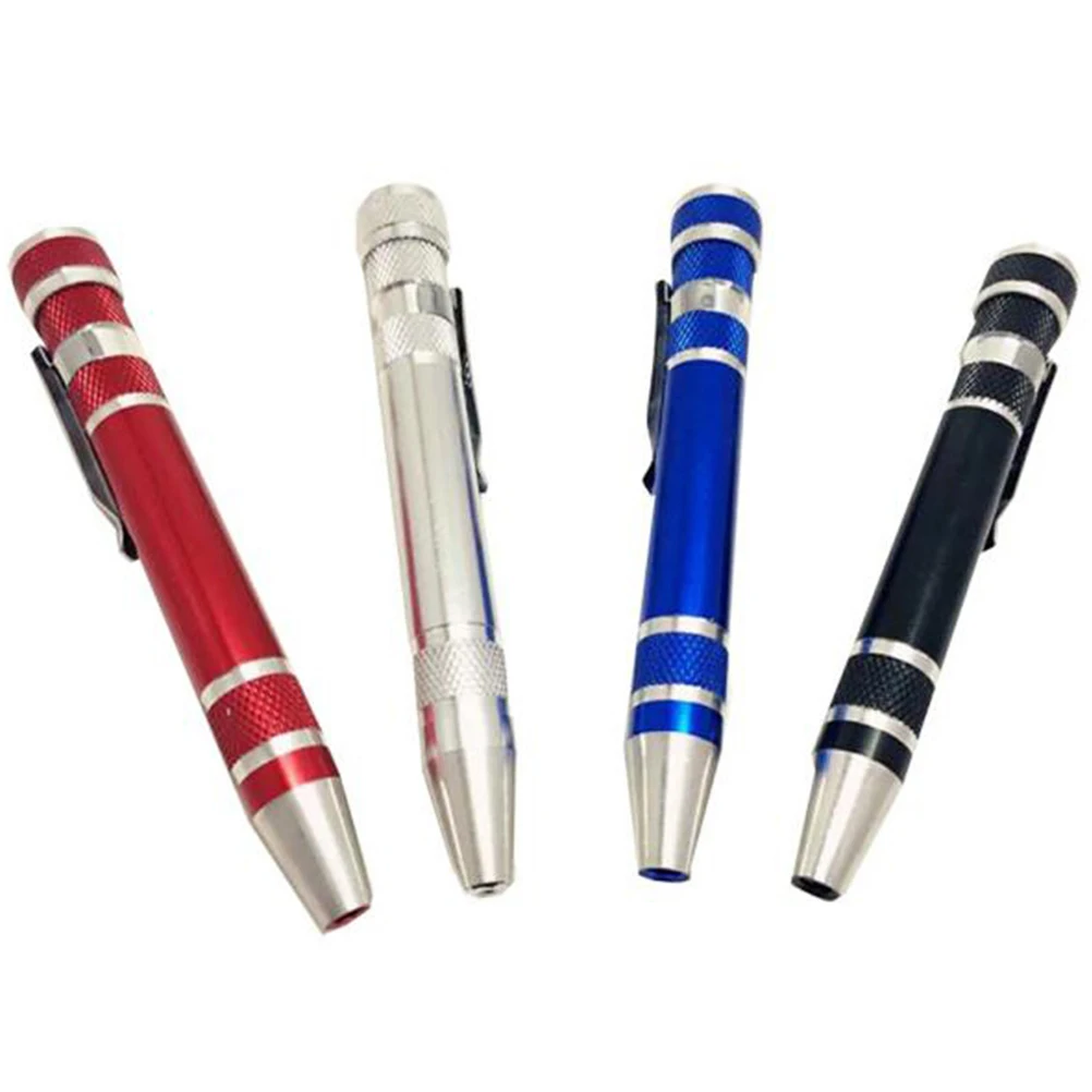 

Multifunction Pen Screwdriver Set Compact Aluminum Precision Screwdriver Engraved Pattern Non-Slip Design Cell Phone