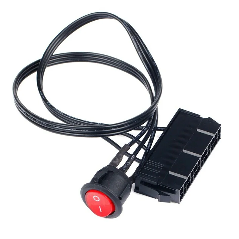 

ABT-5Pcs 50 см кабель медный оловянный провод 24-контактный гнездовой ATX блок питания ПК тестер стартера перемычка для запуска с переключателем ВКЛ/ВЫКЛ