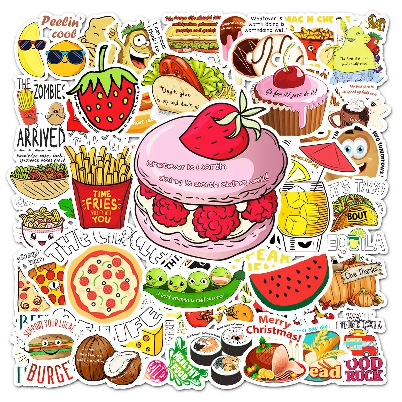 2Sets = 100Pcs Vine System DIY Personalized Stickers Laptop Luggage Scooter Refrigerator Graffiti Stickers