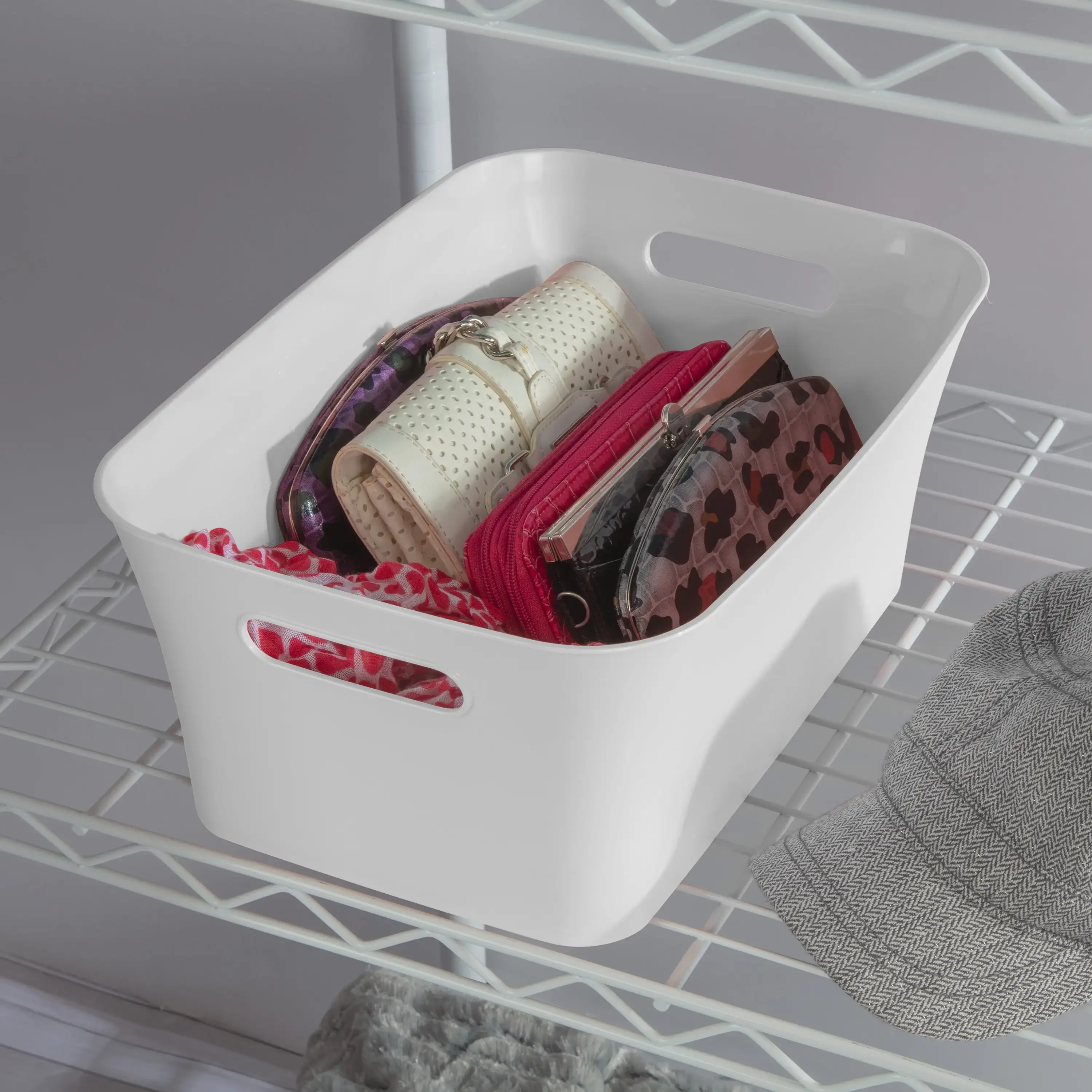 

Medium Storage Bin, White，Suitable for furniture accessories