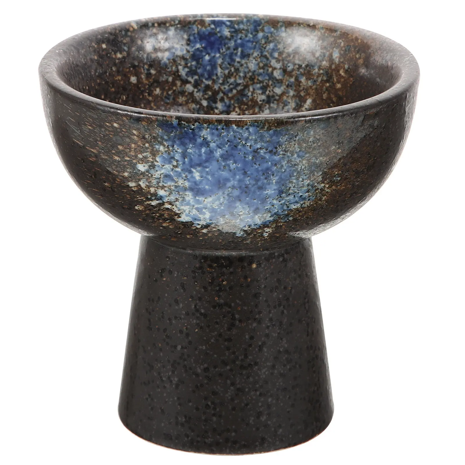 

Керамическая десертная тарелка на ножке, чаша для мороженого, фруктов, соусов, декоративная керамическая миска, фруктовница для центра стола