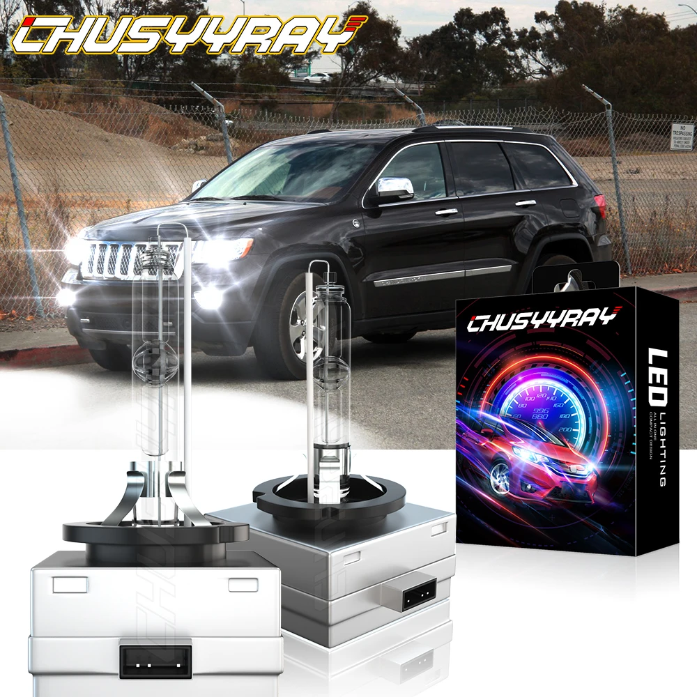 

CHUSYYRAY Car Lights Compatible For Jeep Grand Cherokee 2014-2017-HID Xenon Headlight Bulbs High Low Beam Qty2 Car accsesories