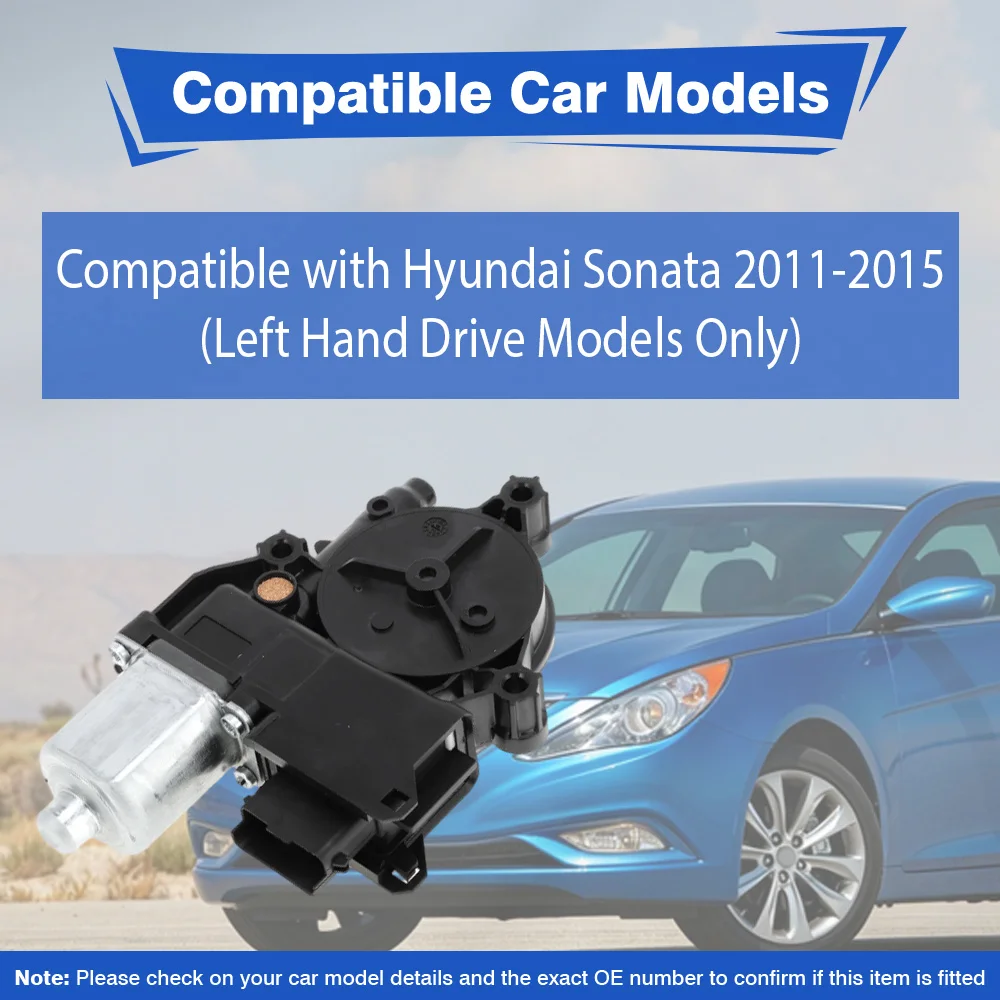 

824503S011, 82450-3S011 Front Left Power Window Regulator Lift Motor 6 Pins For Hyundai Sonata 2011 2012 2013 2014 2015