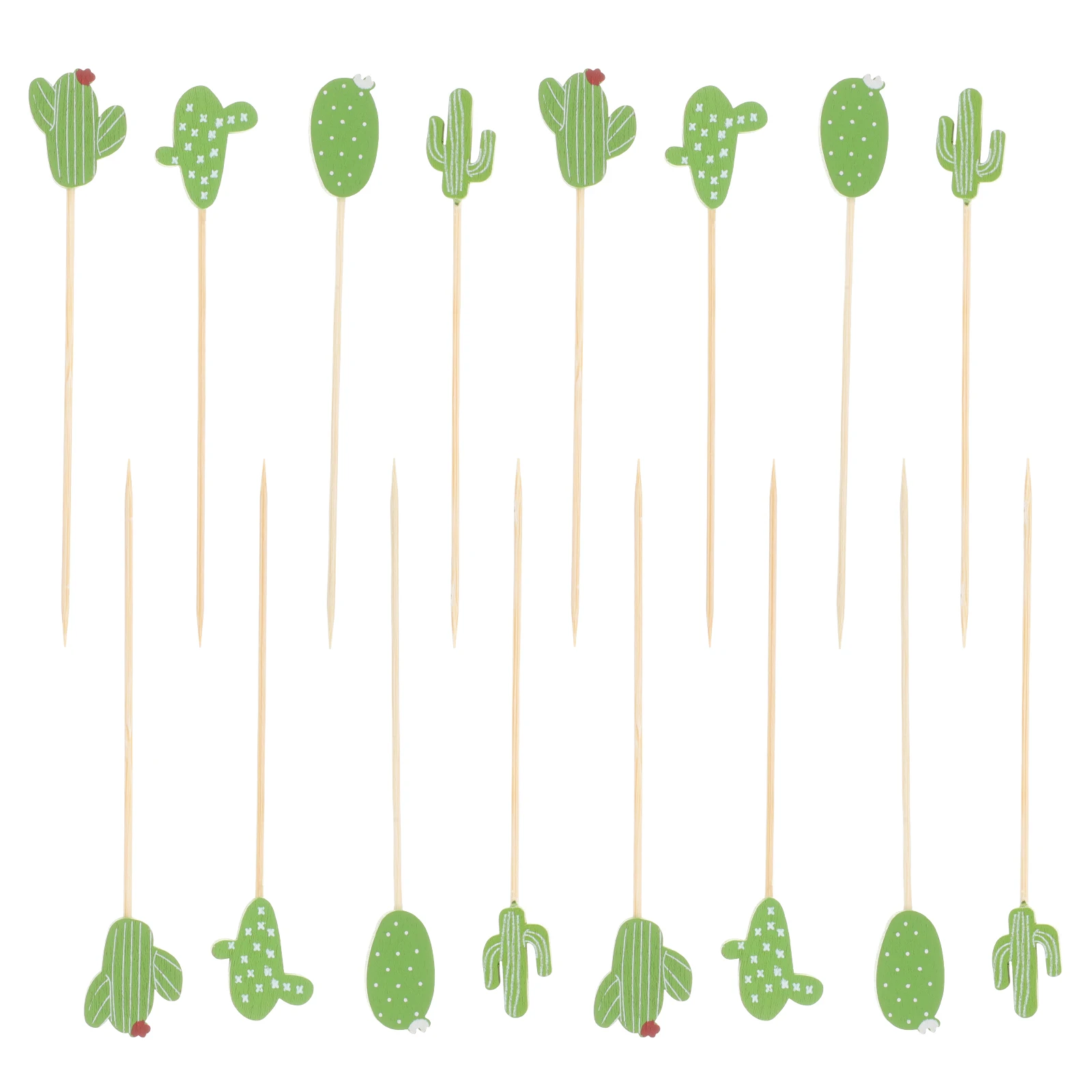 

100 Pcs Disposable Fruit Sticks Party Picks Food Snack Cocktail Cactus Design Sushi Appetizer Drink Bar Tools Kitchen