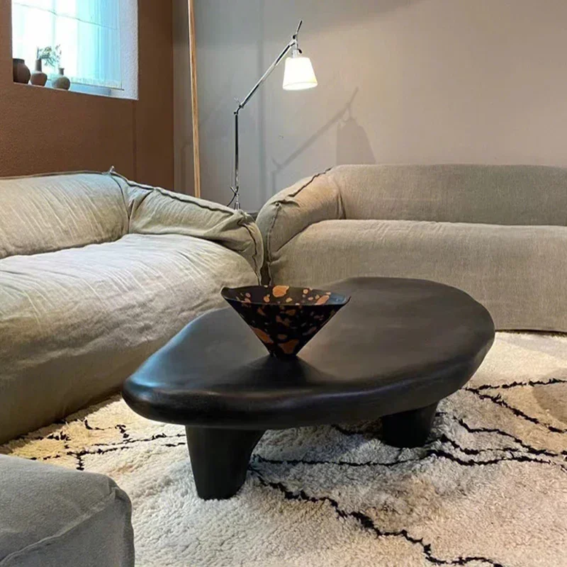 Living Room Irregular Coffee Table Black Nordic Ornaments Coffee Table Luxury Carpet Storage Couchtische Household Products