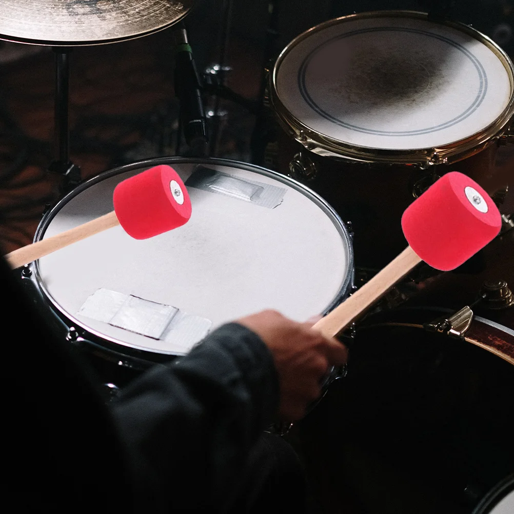 

2 Pairs Drum Sticks Drumstick Accessory Bass Mallet Drumsticks Percussion Mallets Xylophone Hammer Beater