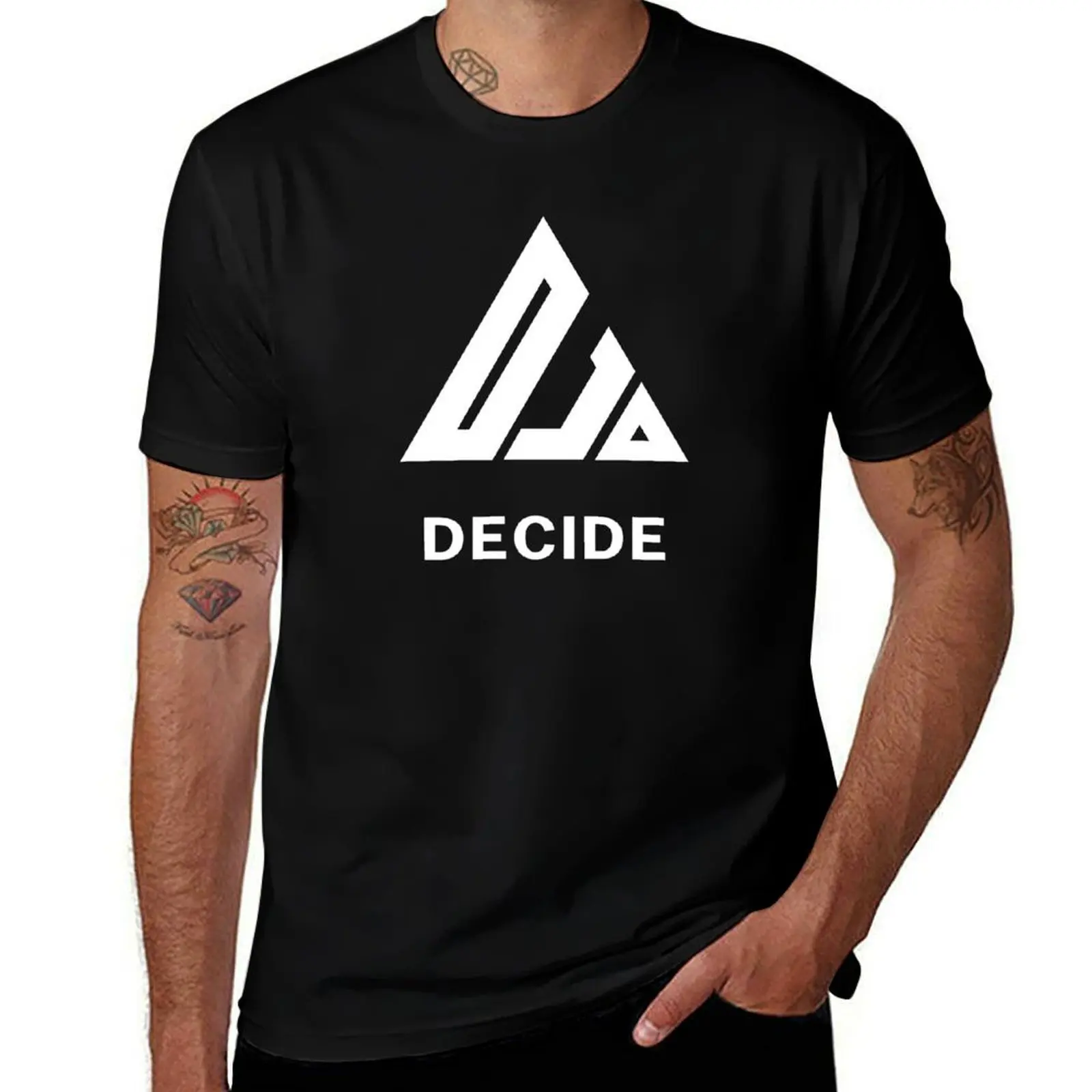 Djo Merch Decide Logo T-Shirt Urban Style Casual Short Sleeve Top T-Shirt