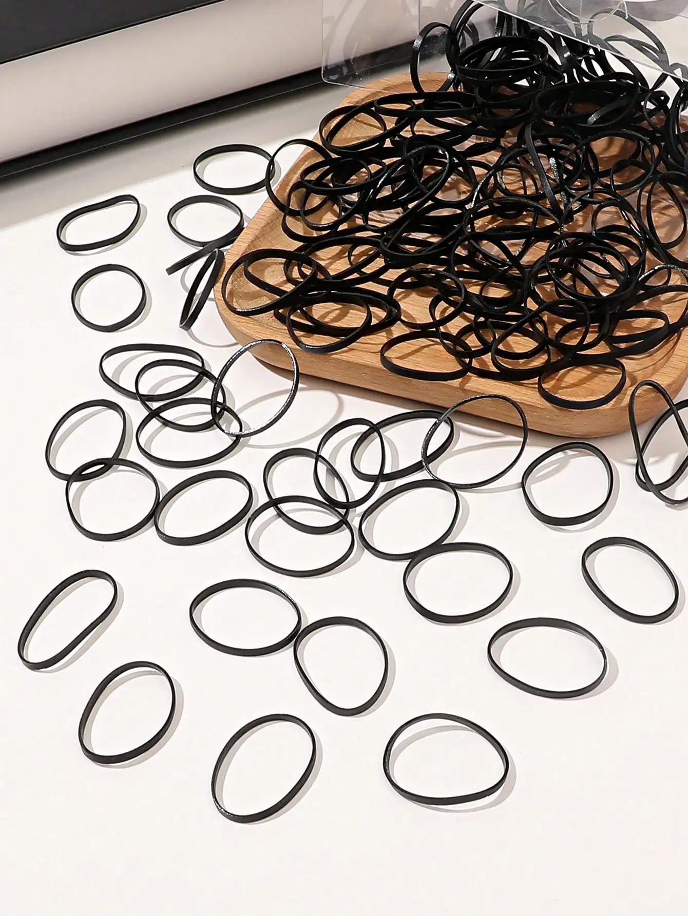 120/300/500 Stück mehrfarbige elastische Haarbänder, Gummibänder für dünnes, dickes Haar, kleine Haargummis, dehnbare Pferdeschwanzhalter – Detail 8