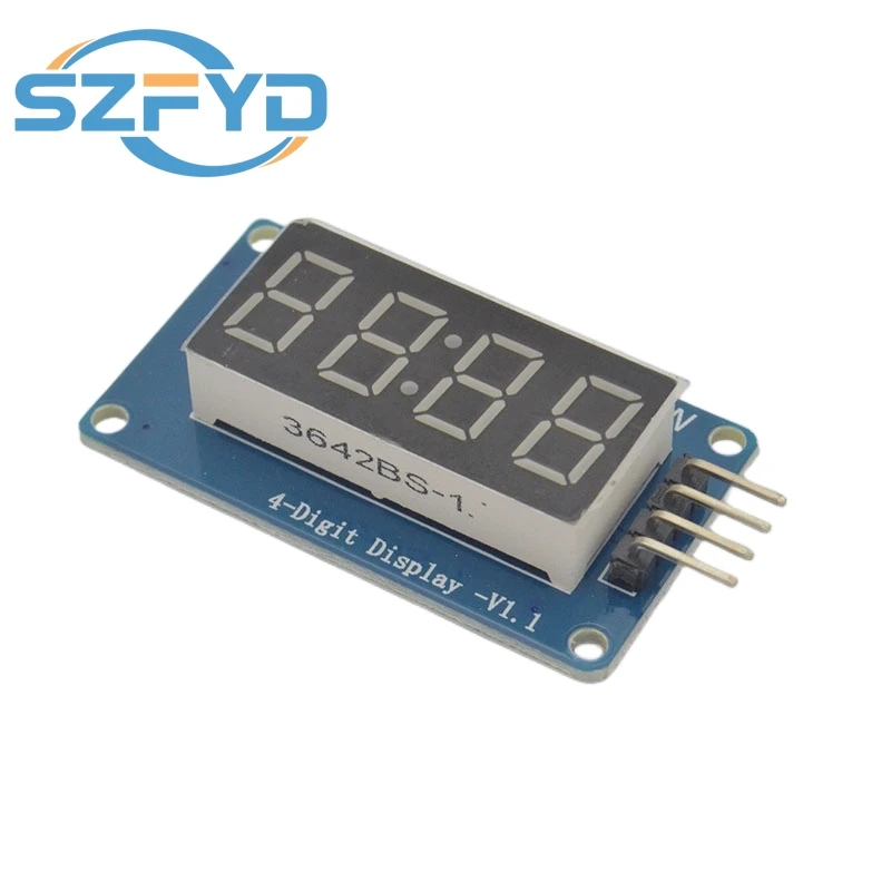 Módulo LED TM1637 4 dígitos 7 segmentos rojo ánodo común para Arduino - imagen 5