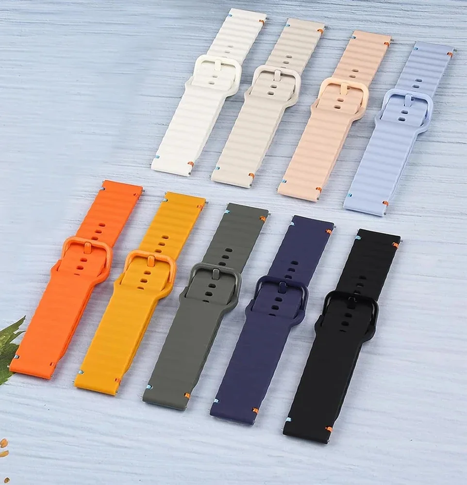 20mm 22mm Band for Garmin Venu 3 2/Vivoactive 4 5/Forerunner 265 255 M 165 Bracelet Silicone Watch Strap for Garmin Approach S50