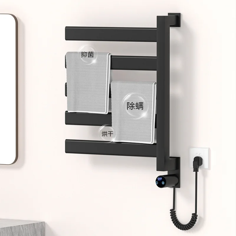 Nessuna perforazione, riscaldamento elettrico, portasciugamani, riscaldamento rapido, asciugatura, portasciugamani, domestico, impermeabile, fibra di carbonio, asciutto