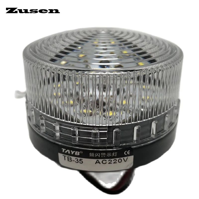 

Zusen TB35-W 12v 24v 110v 220v White Security Alarm Strobe Signal Warning Light Small Flashing LED Lamp