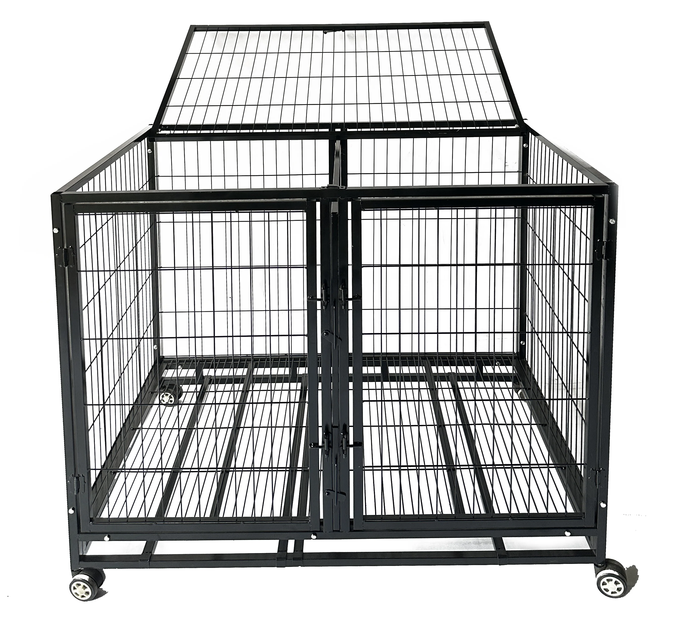 Multi Pets Wholesale Professional Large Cages Comfortable Stainless Steel Dog Kennel for Two Dogs Indoor