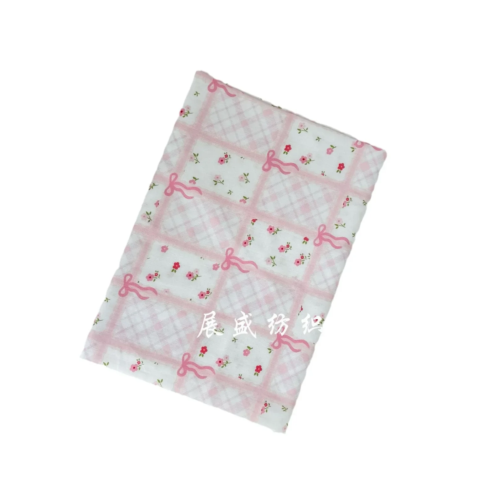 140x50 سنتيمتر نسيج القطن المطبوع للربيع والصيف الأرجواني الأزهار ، منقوشة وعقدة الفراشة ، فساتين الأطفال الخياطة القماش