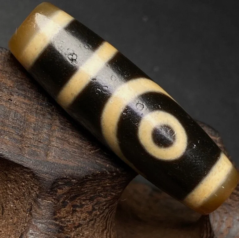 Himalayan Ancient Tibetan DZI Beads Old Agate 2 Eye Totem Talisman Pendant 37×11