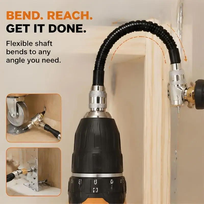 Flexible curvilinear Drill Unit With 25mm Impact Driver For Tight Areas And Various Applications M4YD