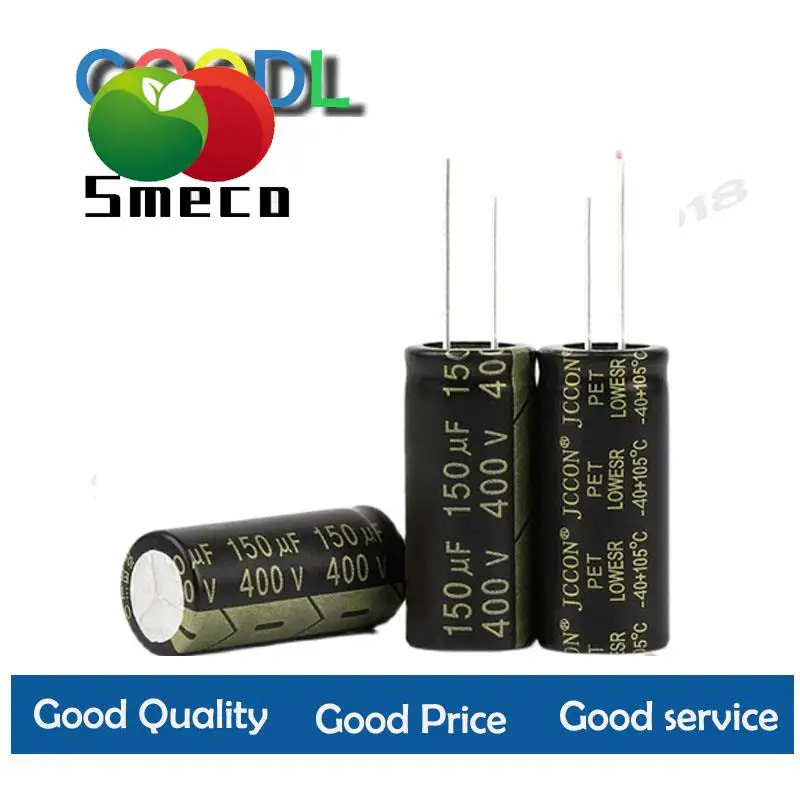 2pcs 400v150uf 400v JCCON black gold power adapter inverter high frequency low resistance capacitor 18x40