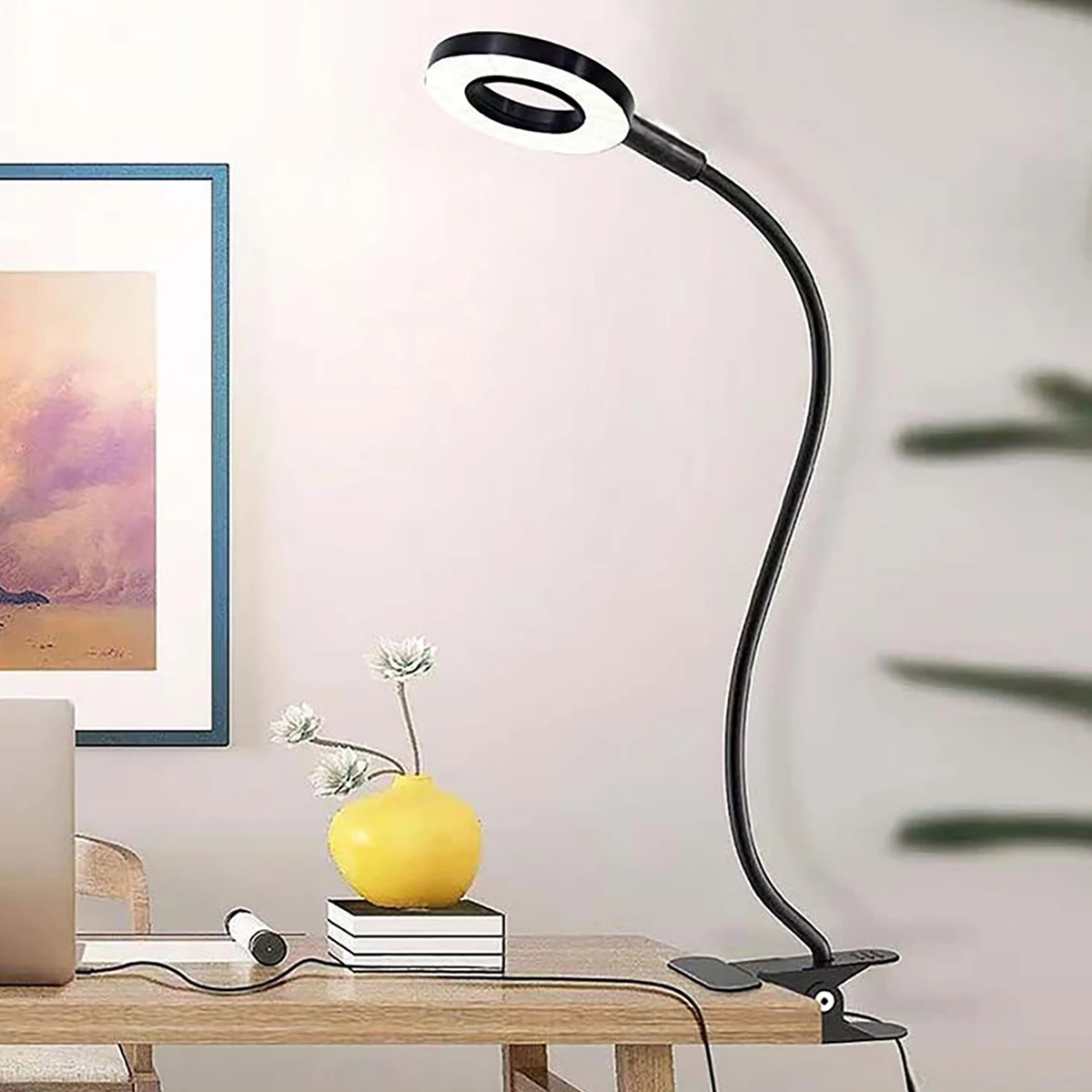 Adjustable Desk Lamp, Led Desk Lamp for Eye Protection, Student Study and Reading Night Light, Three Adjustable Color Temperatures, Suitable for Rooms, Bedrooms, Reading and Night Lighting, Is an Ideal Gift for Teenagers, a Top Choice for Valentine's Day and New Year Holidays