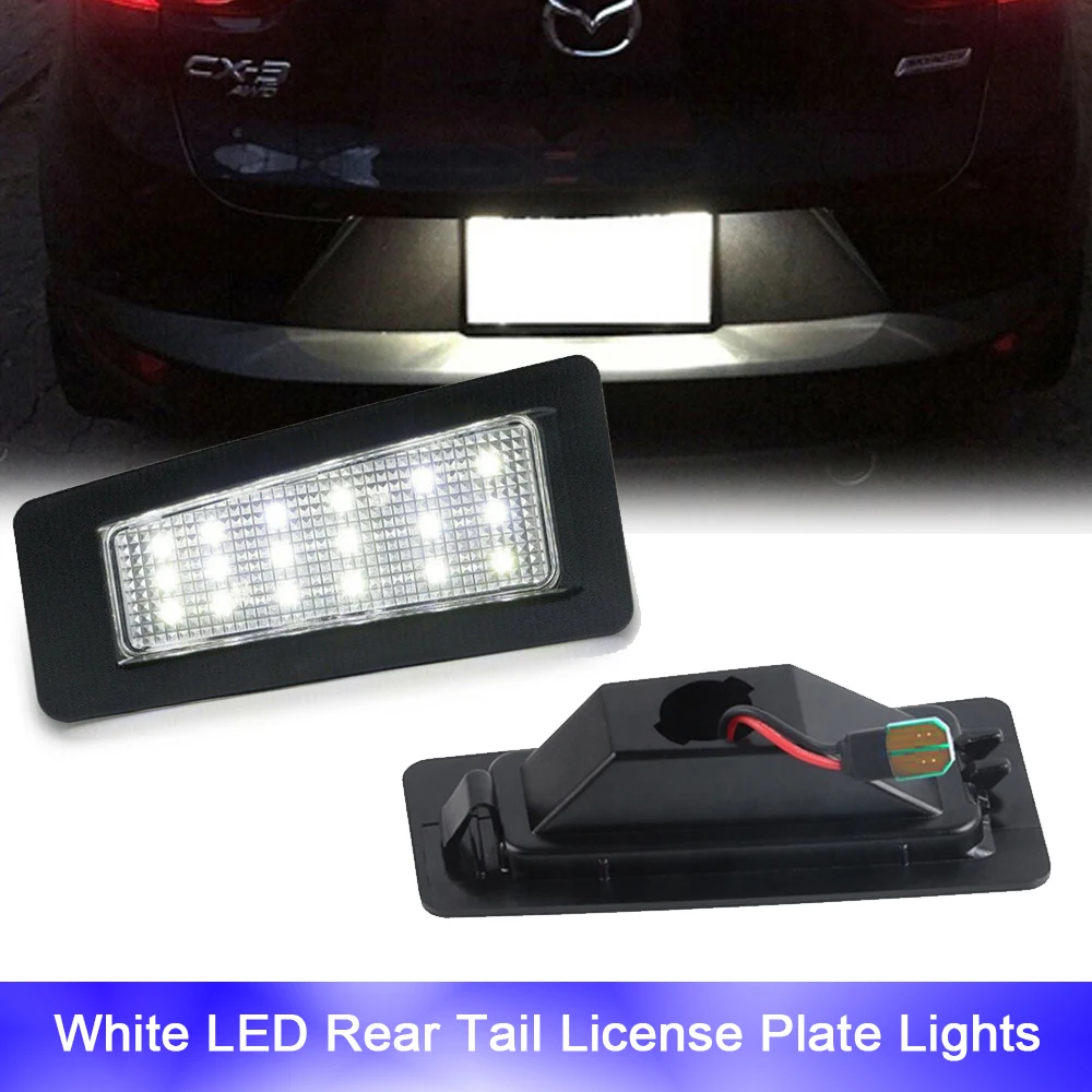 

For Mazda CX-3 DK 2 Sedan DJ Mazda 3 LED Back Gate License Plate Lights Canbus Car Backup Stop Lamp Auto accessory 6000K