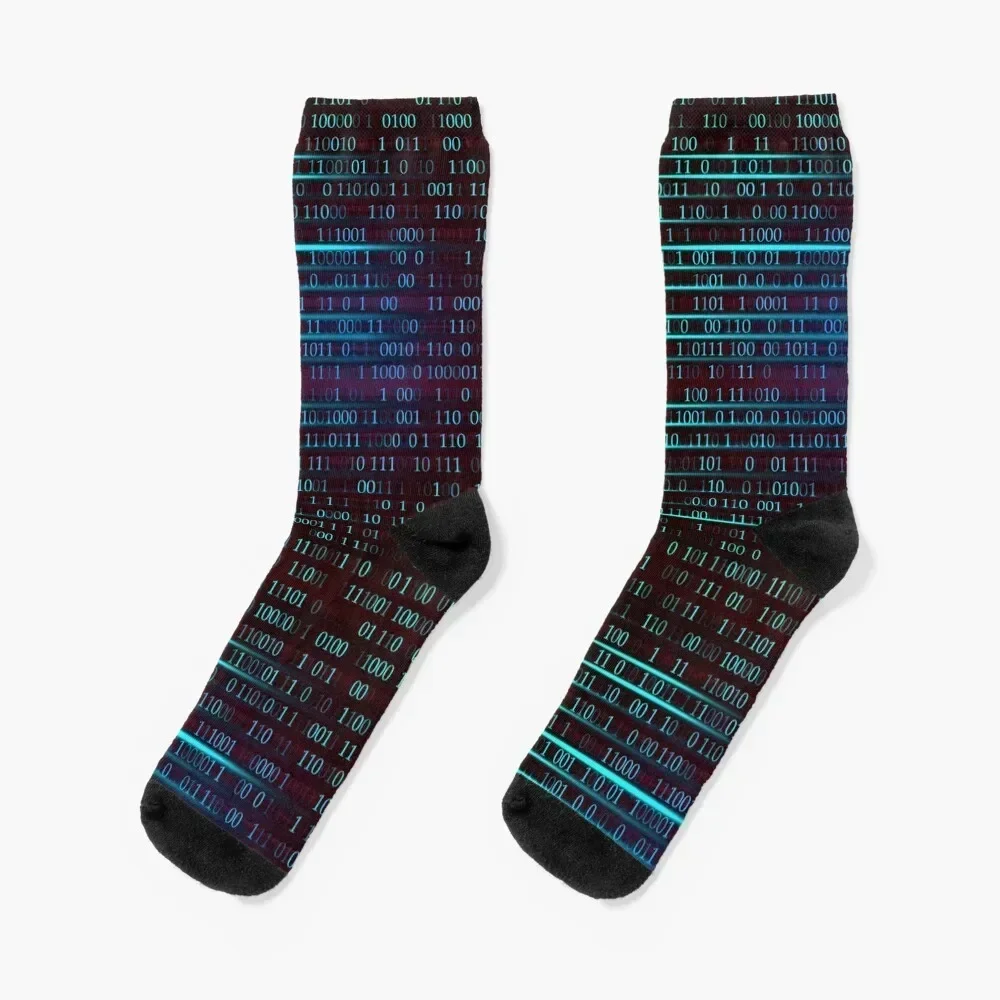 

Binary computer code. Socks kawaii professional running hockey golf Socks Men Women's