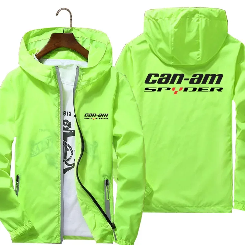 Can Am Spyder Motorcycles Hoodies Zipper Men Women Windbreaker Reflective Coat Sunscreen Hooded Oversized Jacket Clothing