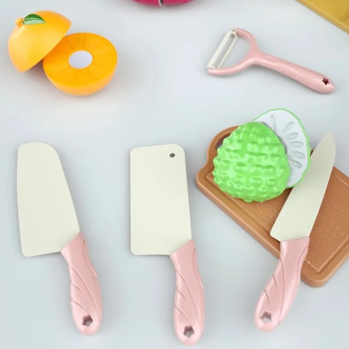 子供用クッキングセット 7点 モンテッソーリキッチンツール 幼児ごっこ遊び 安全なナイフ付きボード 果物や野菜を切れる