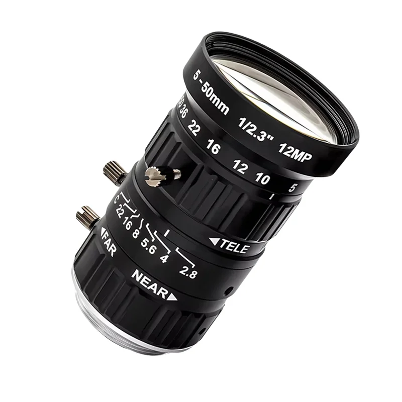 

Объектив камеры 5-50 мм, зум-объектив телескопа, 1/2,3 дюйма, HD, 12 мегапикселей, переменный объектив с креплением C, профессиональный объектив промышленной камеры