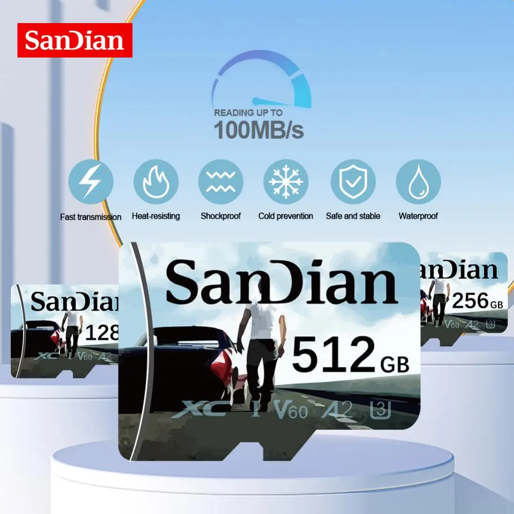 SD-карта памяти A1 A2, 64 ГБ, 256 ГБ, 512 ГБ