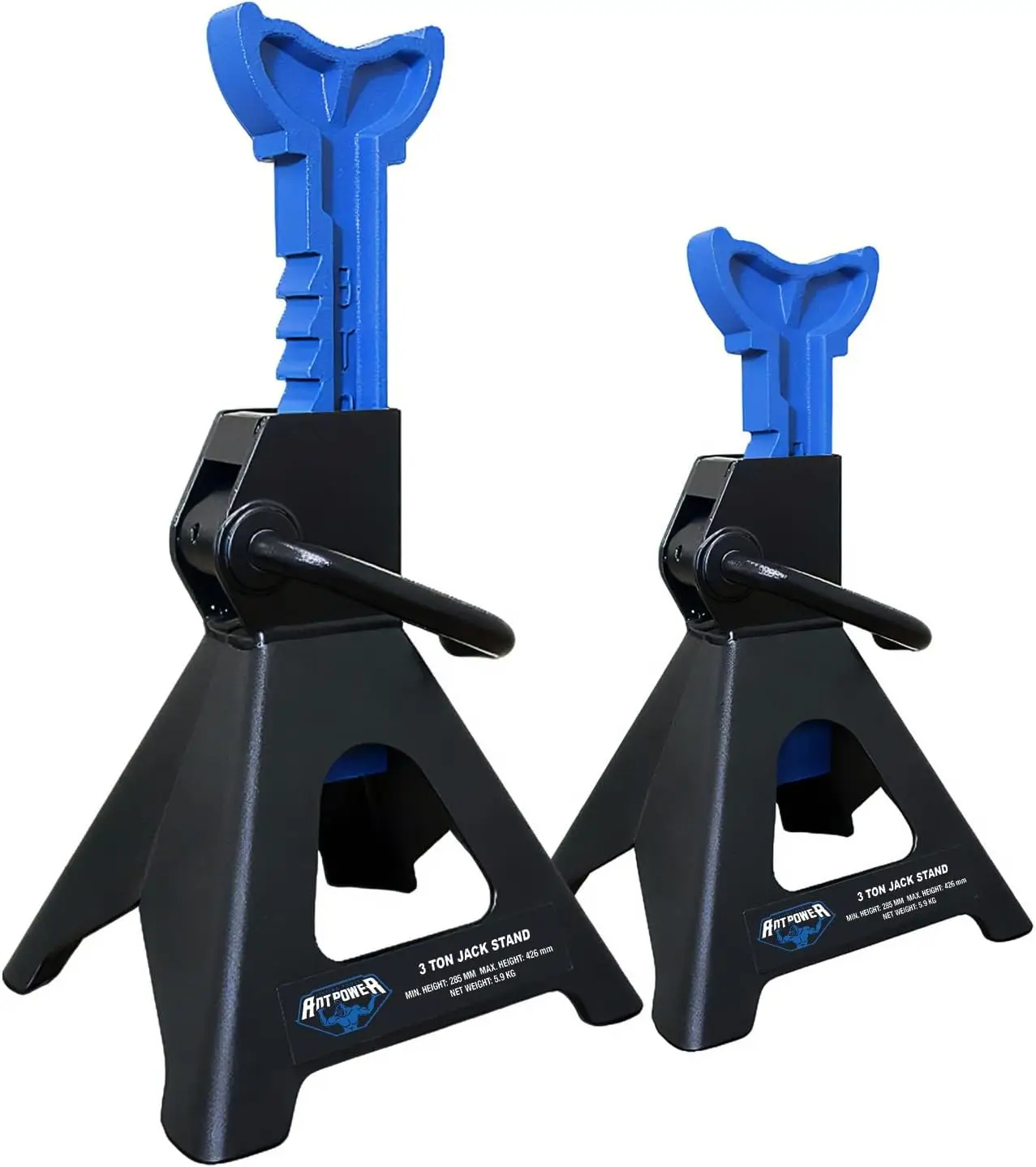 

3 Ton Heavy Duty Car Jack Stands, Adjustable Height 11.2-16.8 Inches for Small SUVs and Pickups, Pair Included