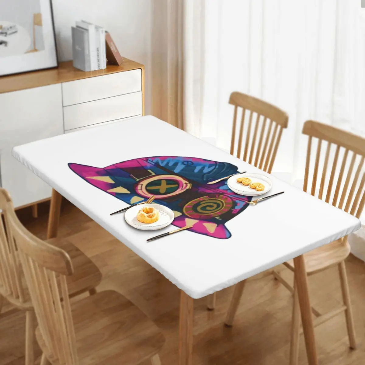 Isha Hat Custom Rectangular Tablecloth Oilproof Table Cover for Dining Events Table Cloth