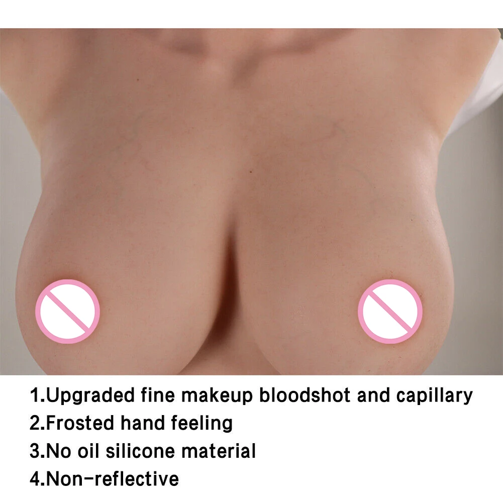 EYUNG 9th Gen Crossdresser Male To Female Boobs Silicone Breast Forms Breast Plate Fake Chest Articifial Breastplate Silicone