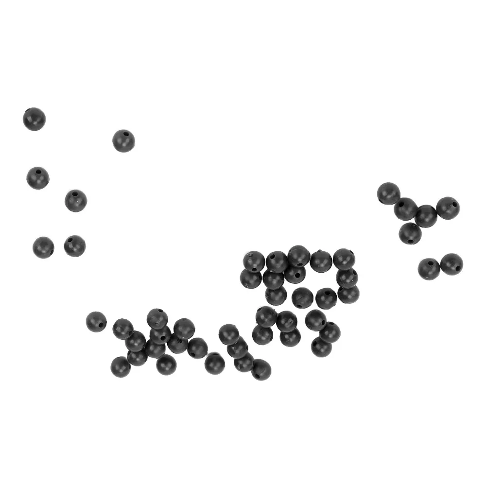 100PCS Durable Silicone Carp Fishing Beads Soft 8mm Diameter Fishing Rig Beads Mini Fishing Shock Beads For Terminal Rig Tackle