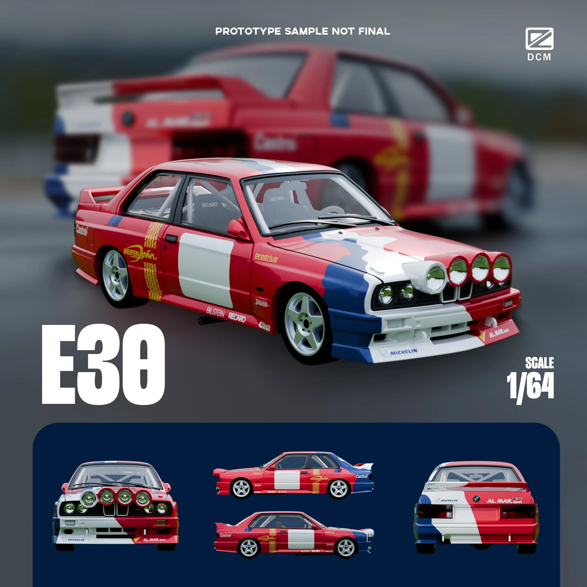 

Pre-order * DCM 1:64 M3 E30 Rally Version Alloy Car Model - shipped in February