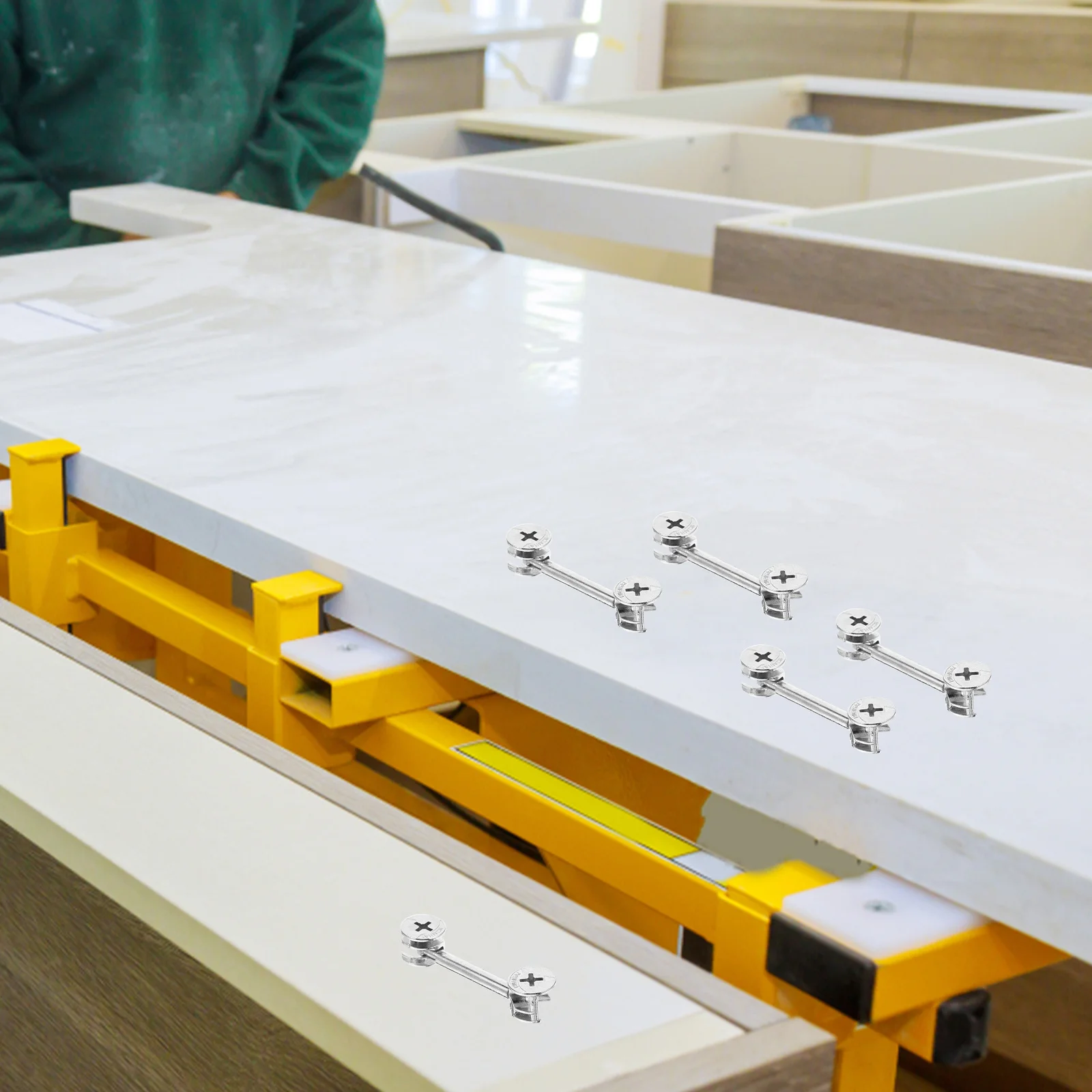 20세트 더블 엔디드 로드 가구 캠 락 피팅 키트 경량 간편 설치 캐비닛 가구 연결 도웰 패스너