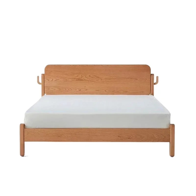

Nordic simple cherry wood solid wood deer children's bed modern Japanese style black walnut log cartoon solid wood bed